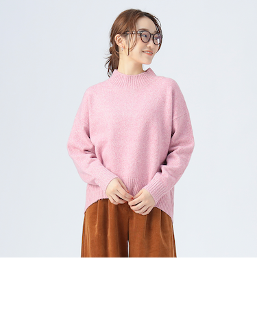 オーバーサイズ ハイネックニット（洗濯機可能）