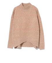 オーバーサイズ ハイネックニット（洗濯機可能）