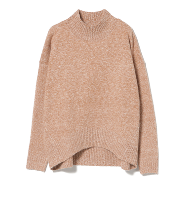 オーバーサイズ ハイネックニット（洗濯機可能）