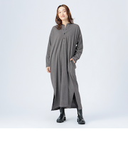 起毛 ボーダー ワンピース