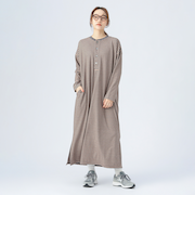 起毛 ボーダー ワンピース