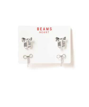 リボン セットピアス