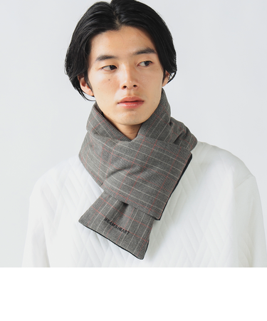 チェック ダウン マフラー