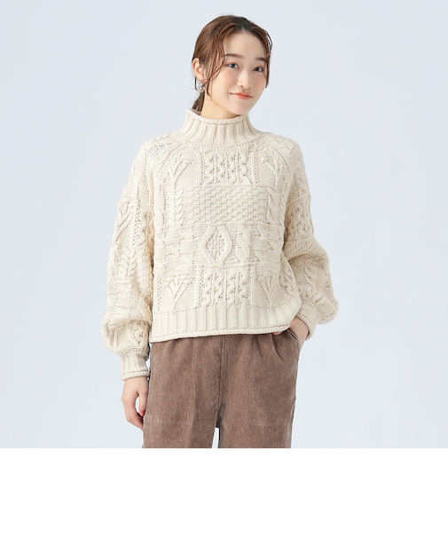 パッチワーク編み ニット