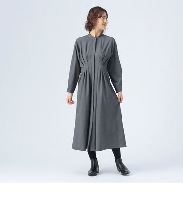 タック シェイプ シャツ ワンピース