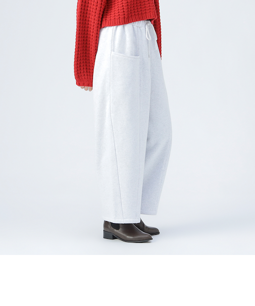 裏起毛 コクーン スウェット パンツ