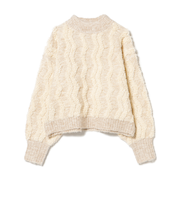 波柄 パイル ニット