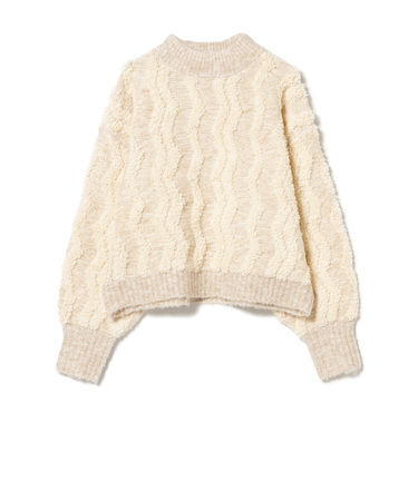 波柄 パイル ニット