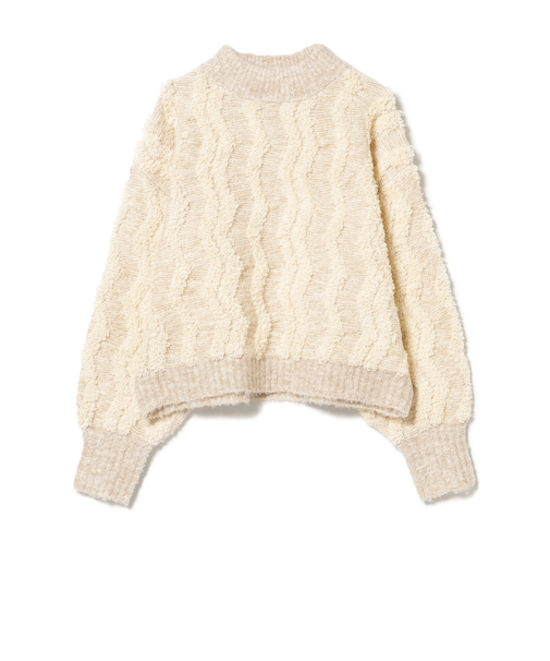 波柄 パイル ニット