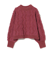 波柄 パイル ニット