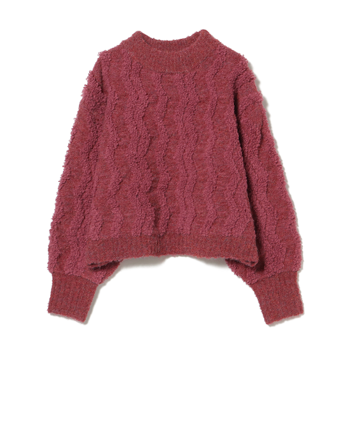 波柄 パイル ニット