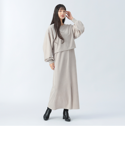 カットコール レイヤード ワンピース(セットアイテム)