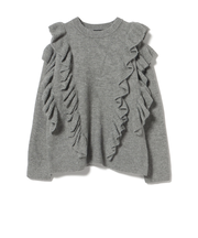 オーバー フリル ニット プルオーバー