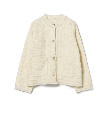 ニット ツイード ジャケット