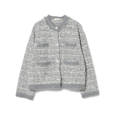 ニット ツイード ジャケット