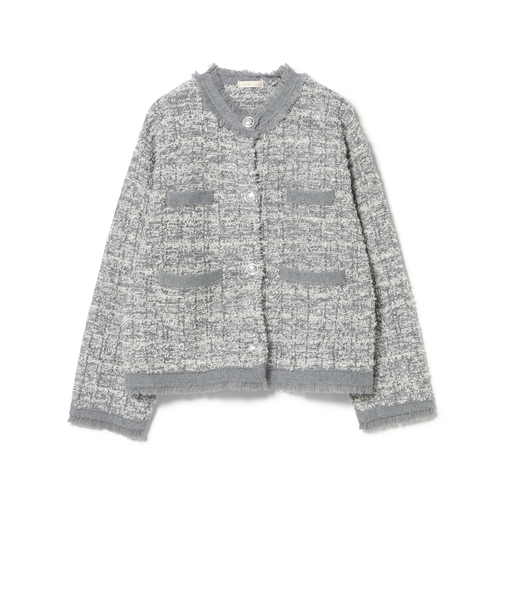 ニット ツイード ジャケット