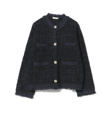 ニット ツイード ジャケット