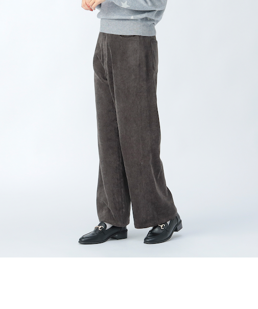 コーデュロイ ストレート パンツ