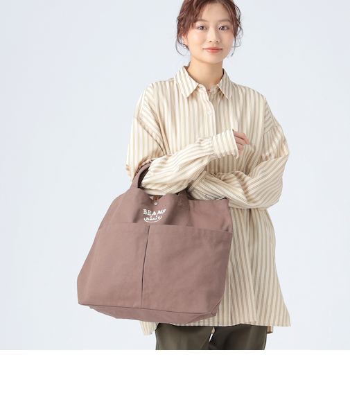 スマイル 刺繍 ロゴ バッグ