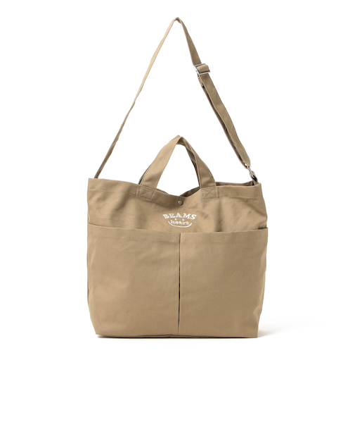 スマイル 刺繍 ロゴ バッグ