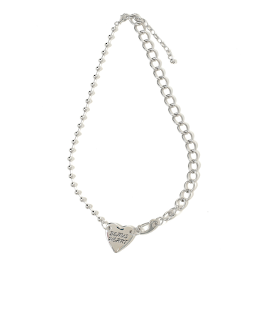 ハート ロゴプレート ネックレス