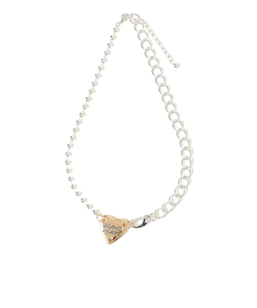 ハート ロゴプレート ネックレス