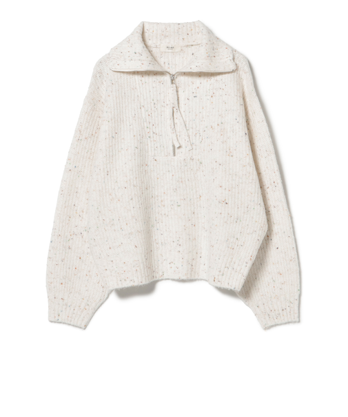 ハーフジップ ニット プルオーバー