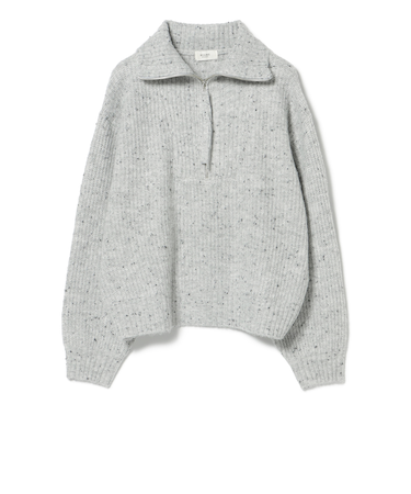 ハーフジップ ニット プルオーバー