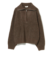 ハーフジップ ニット プルオーバー