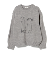 アートネコ 刺繍 ニット プルオーバー