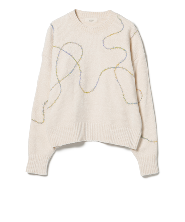 モールヤーン 刺繍 プルオーバー