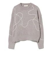 モールヤーン 刺繍 プルオーバー