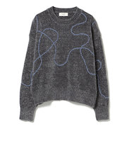 モールヤーン 刺繍 プルオーバー