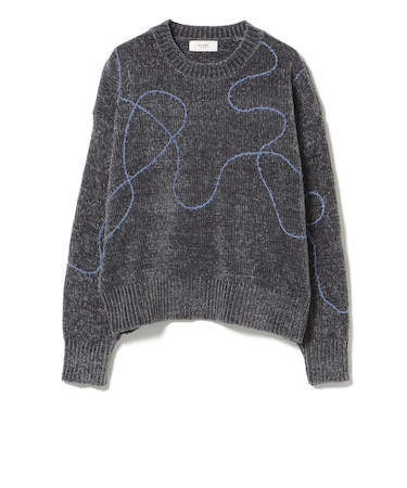 モールヤーン 刺繍 プルオーバー