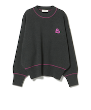 B-HEART ロゴ クルーネック ニット