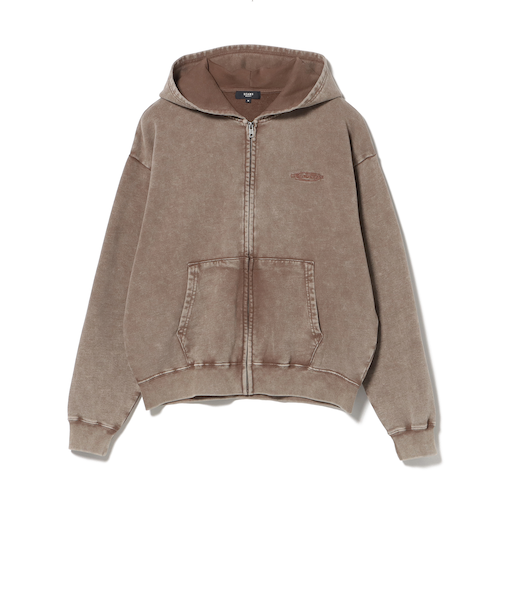 フェード エンブレム ジップ パーカー