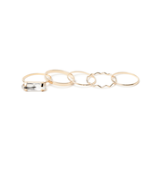 クリアストーン 5リング セット