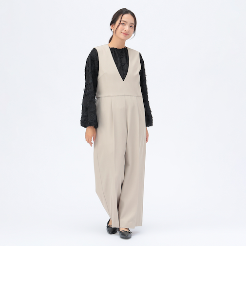 Vネック コンビネゾン