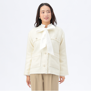 フリンジ ツイード ジャケット