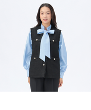 フリンジ ツイード ベスト