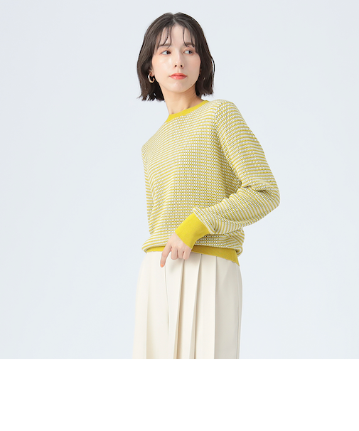 変形 編み柄 ニット