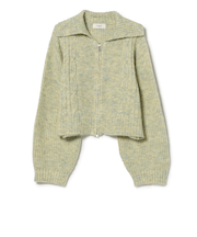 ビッグカラー ダブルジップ ニット