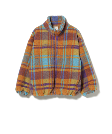 柄 ボア ブルゾン