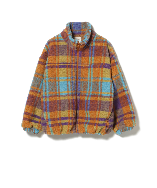 柄 ボア ブルゾン