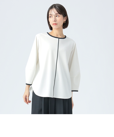 バイカラー ライン プルオーバー