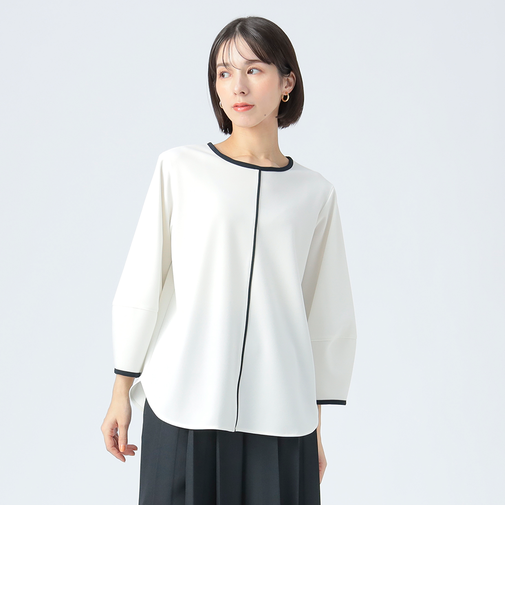 バイカラー ライン プルオーバー