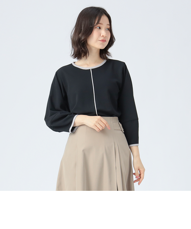 バイカラー ライン プルオーバー