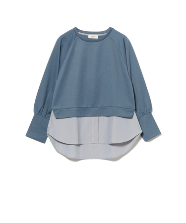 サカリバ × ストライプ フェイクレイヤー プルオーバー