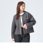 バイカラー ニット カーディガン