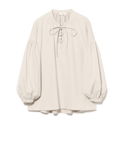 レースアップ リボンブラウス